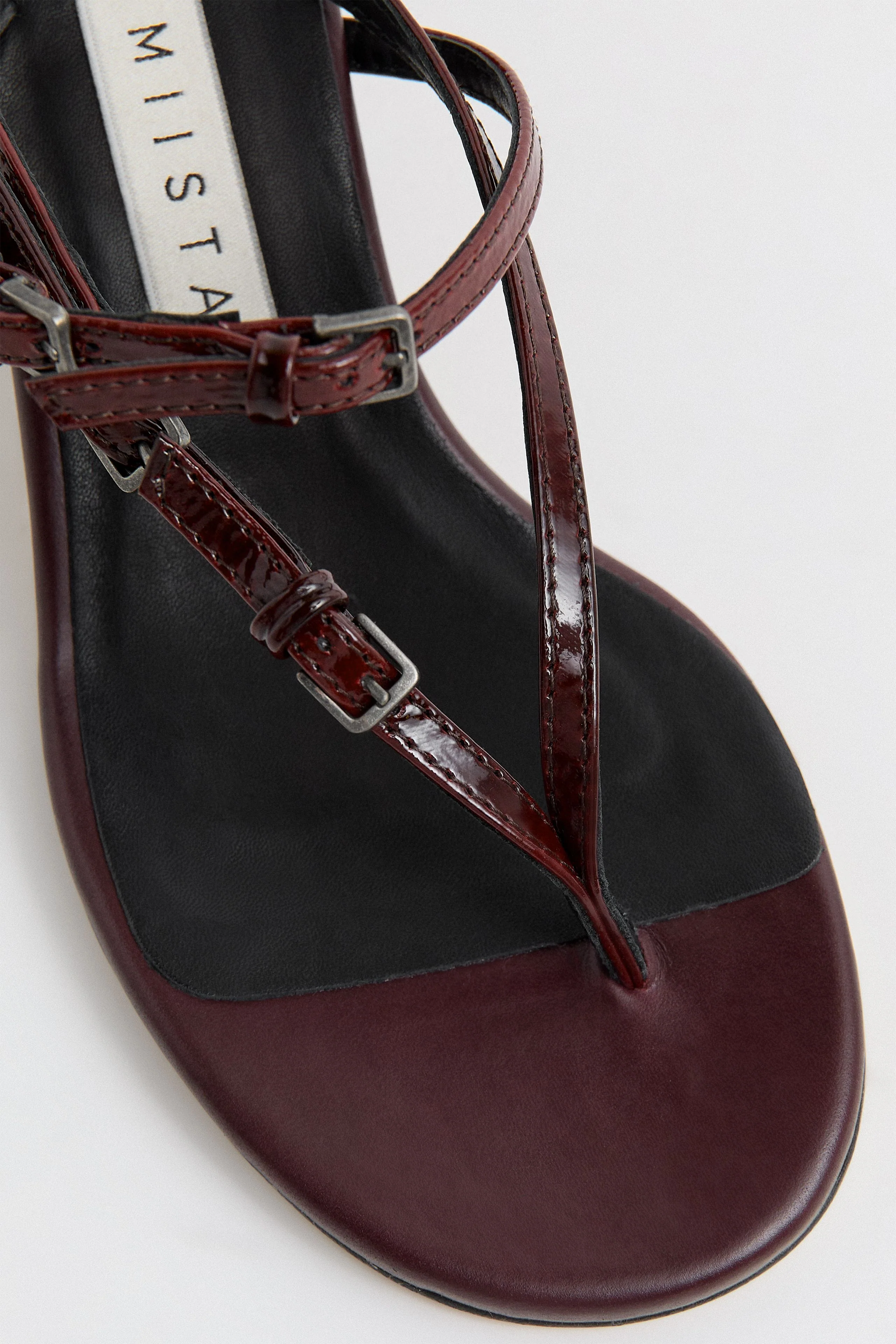 MIISTA Abisai Burgundy Mini Buckled Sandals - Image 2