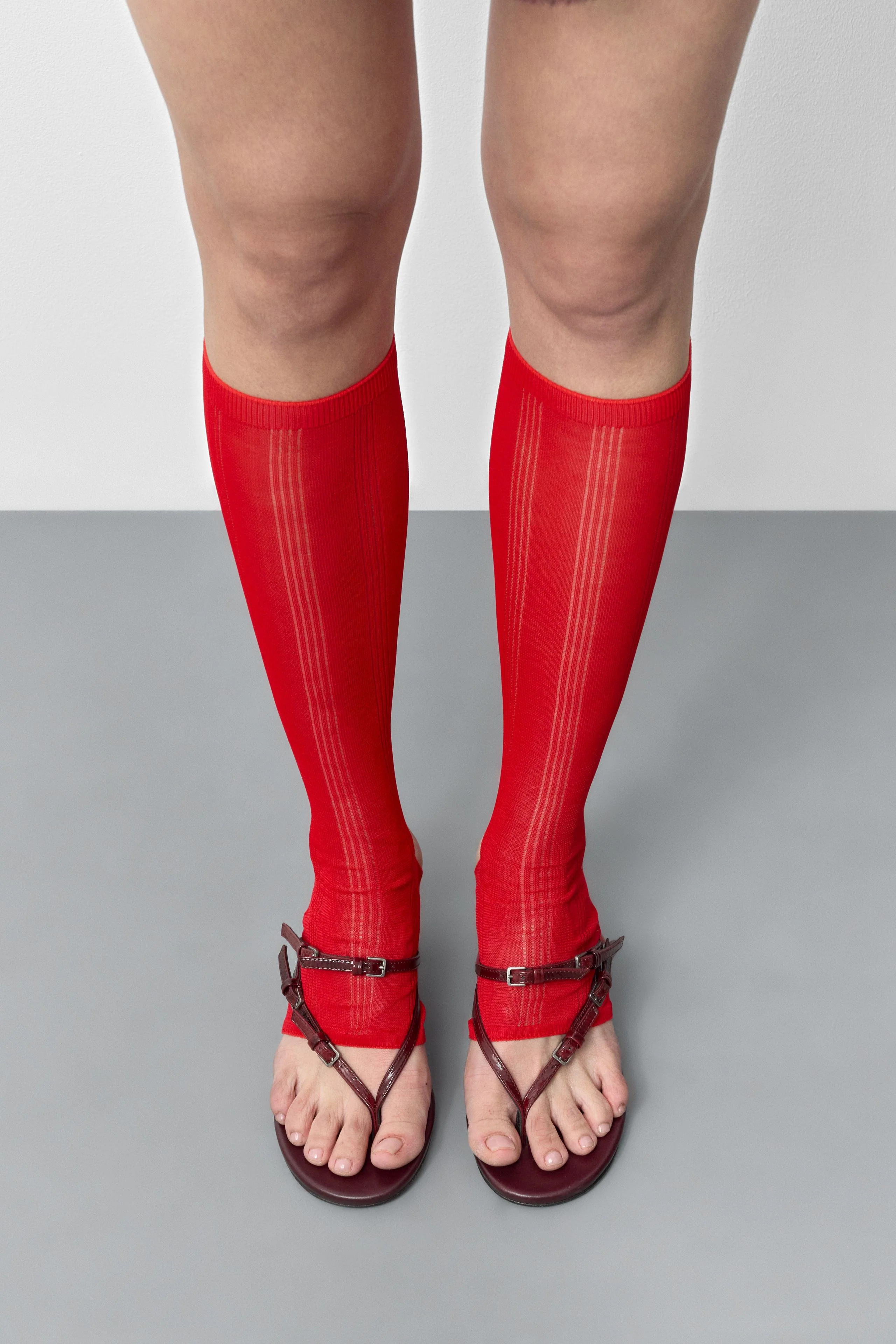 MIISTA Abisai Burgundy Mini Buckled Sandals - Image 4