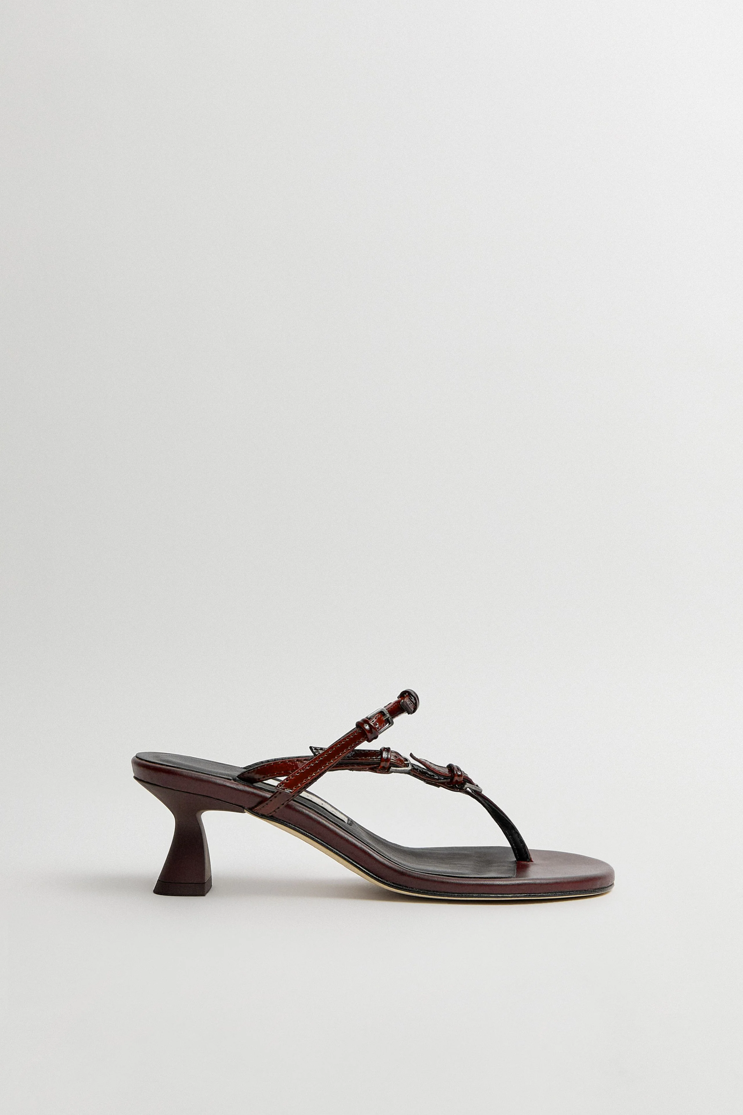 MIISTA Abisai Burgundy Mini Buckled Sandals - Image 7