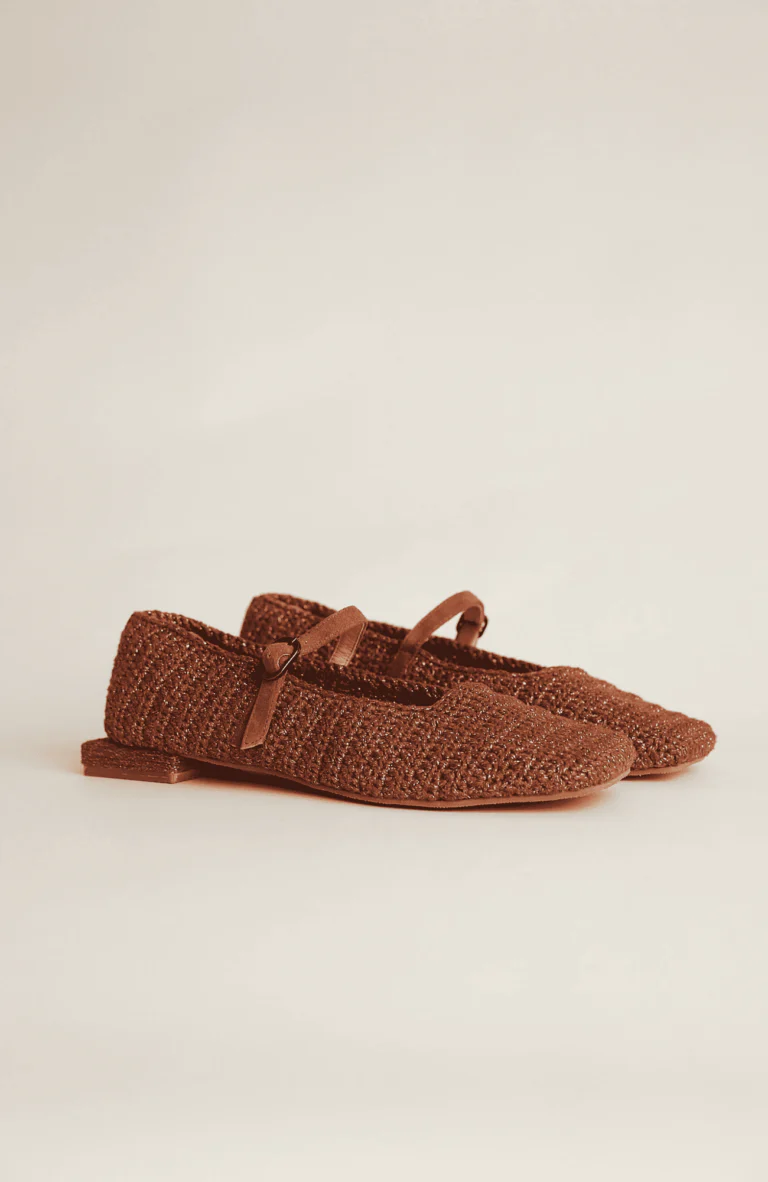 CANELLA BALLERINAS TEJIDAS WOVEN BROWN - Image 3