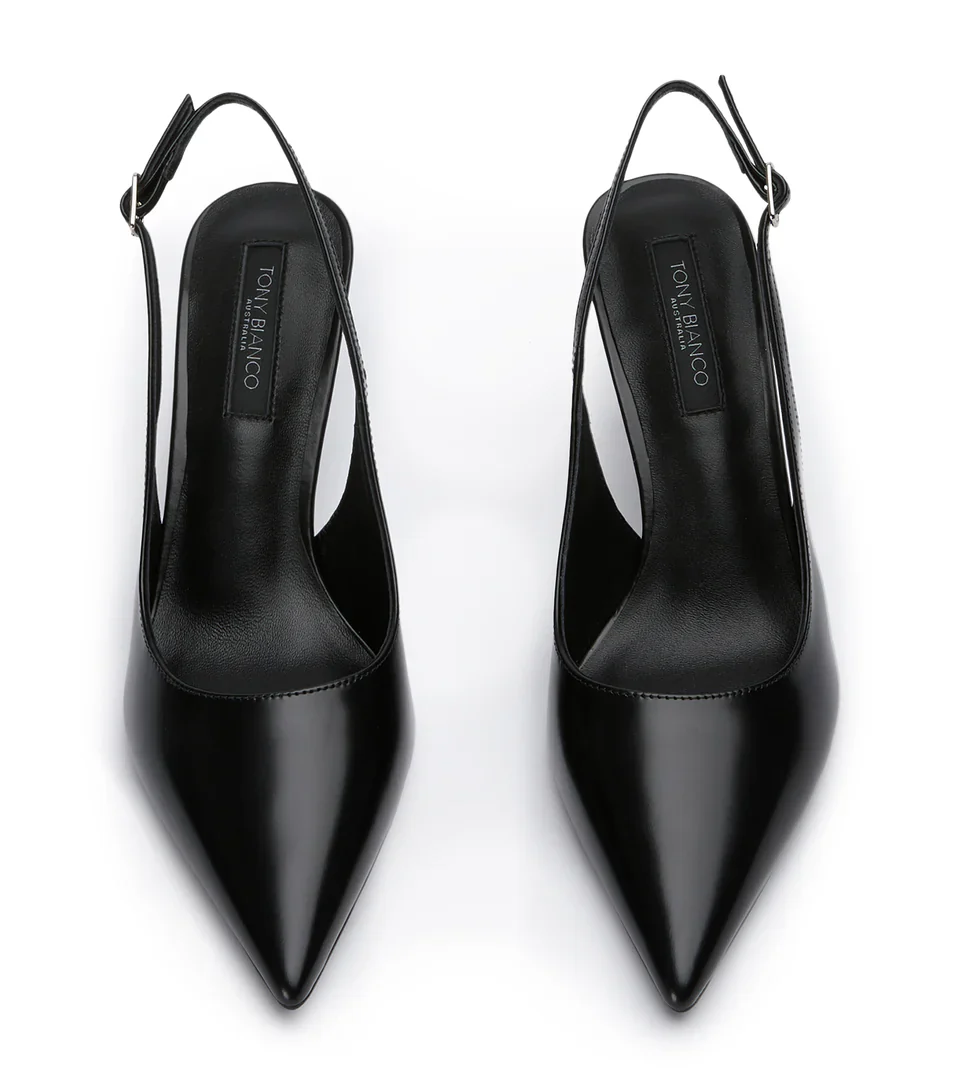 TONY BIANCO BAZ SLING BACK HEEL BLACK PAT - Image 4