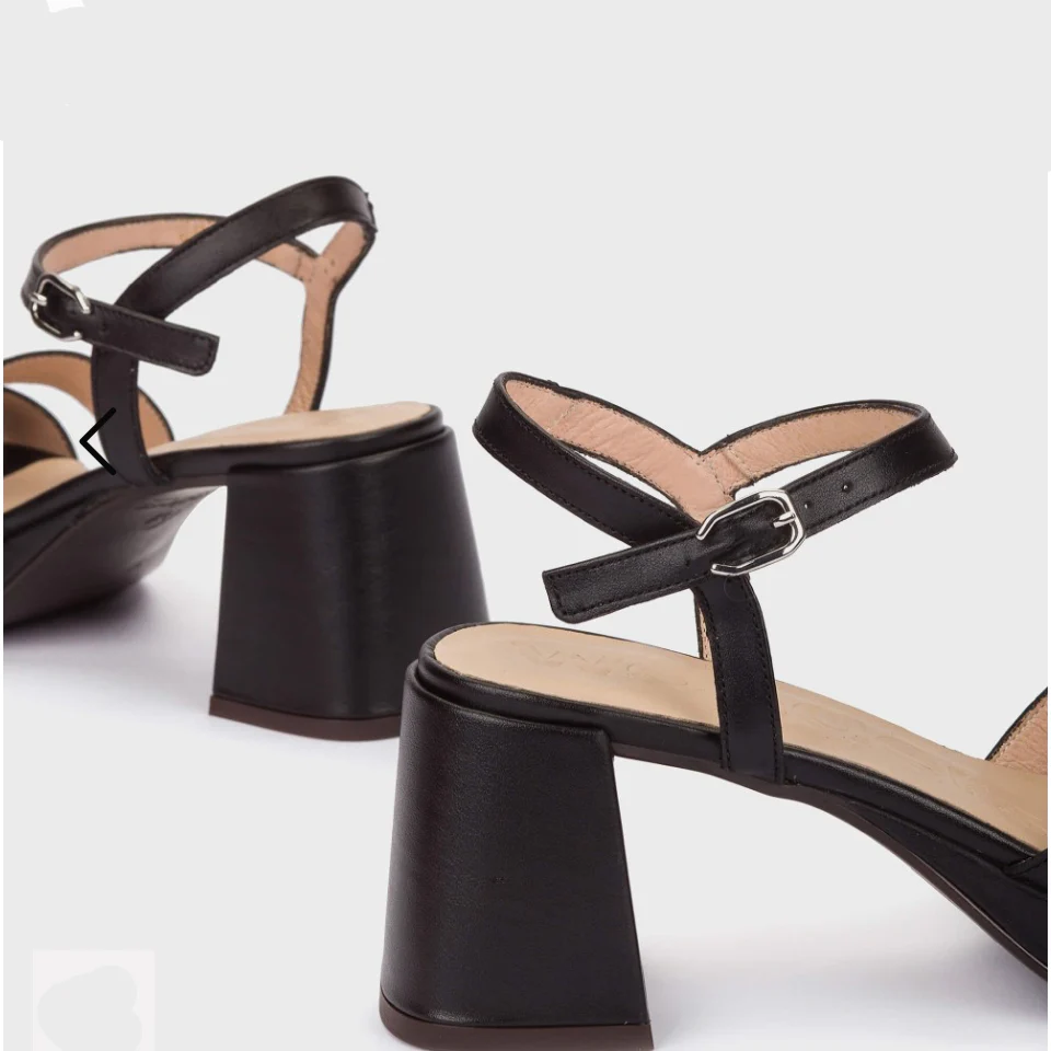 WONDERS BLOCK HEEL DRESS SANDAL BLACK - Image 2