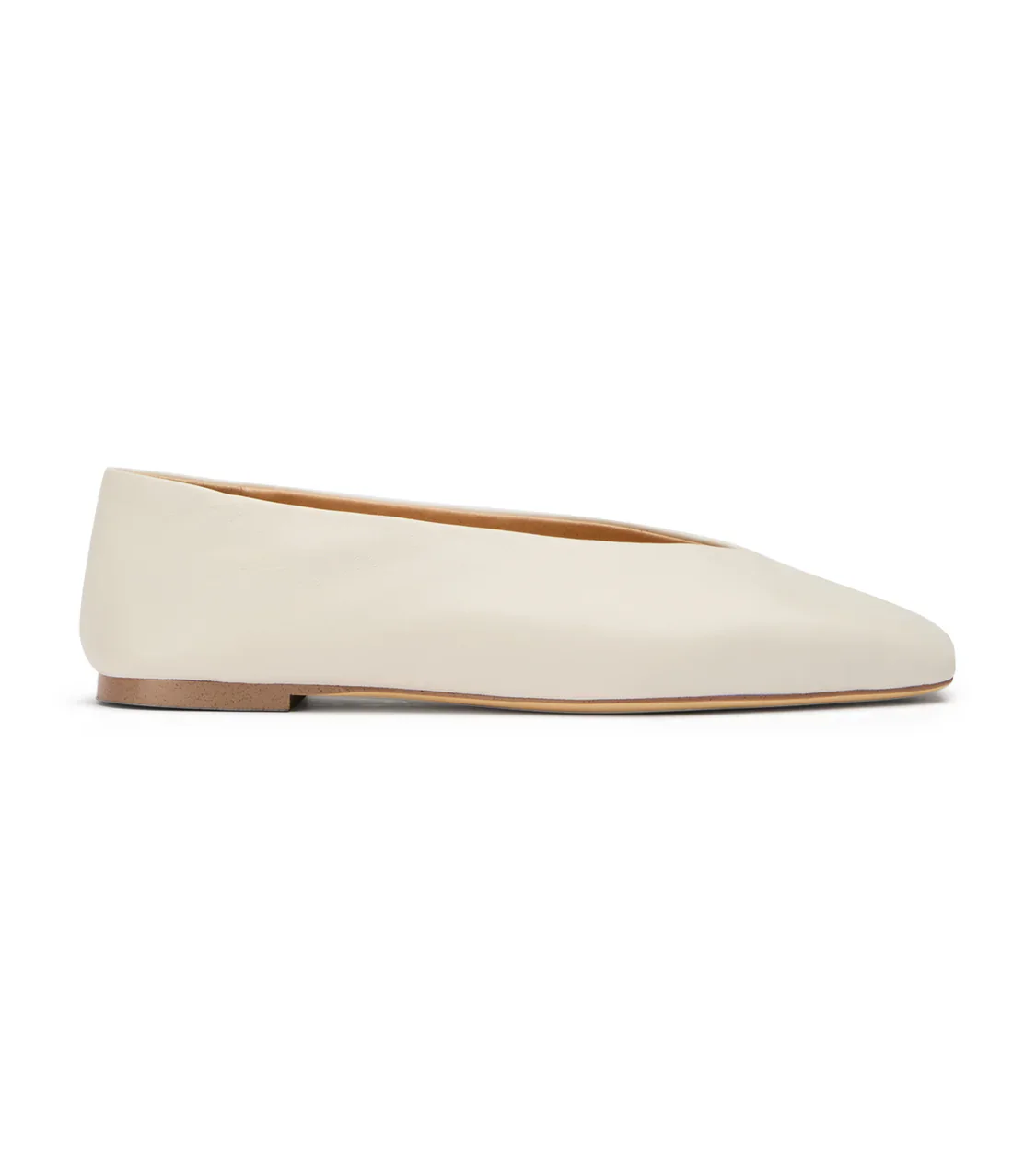 TONY BIANCO BRASH LEATHER FLATS IN DOVE NAPPA - Image 5