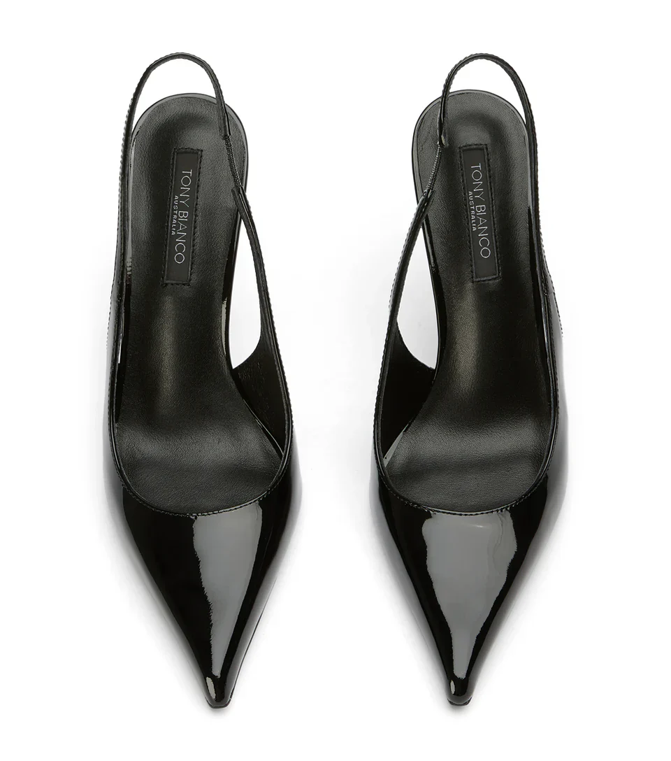 TONY BIANCO CHARLOTTE SLING BACK BLACK PATENT - Image 5