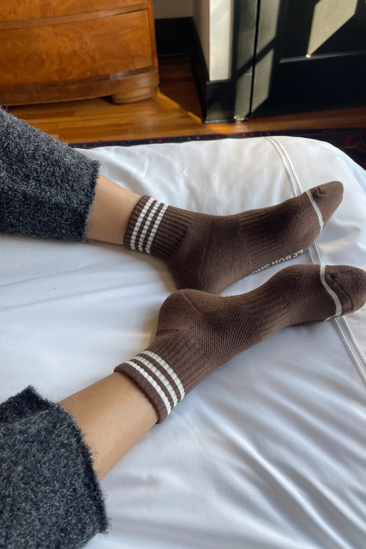 LE BON SHOPPE GIRLFRIEND SOCKS MAHOGANY - Image 3