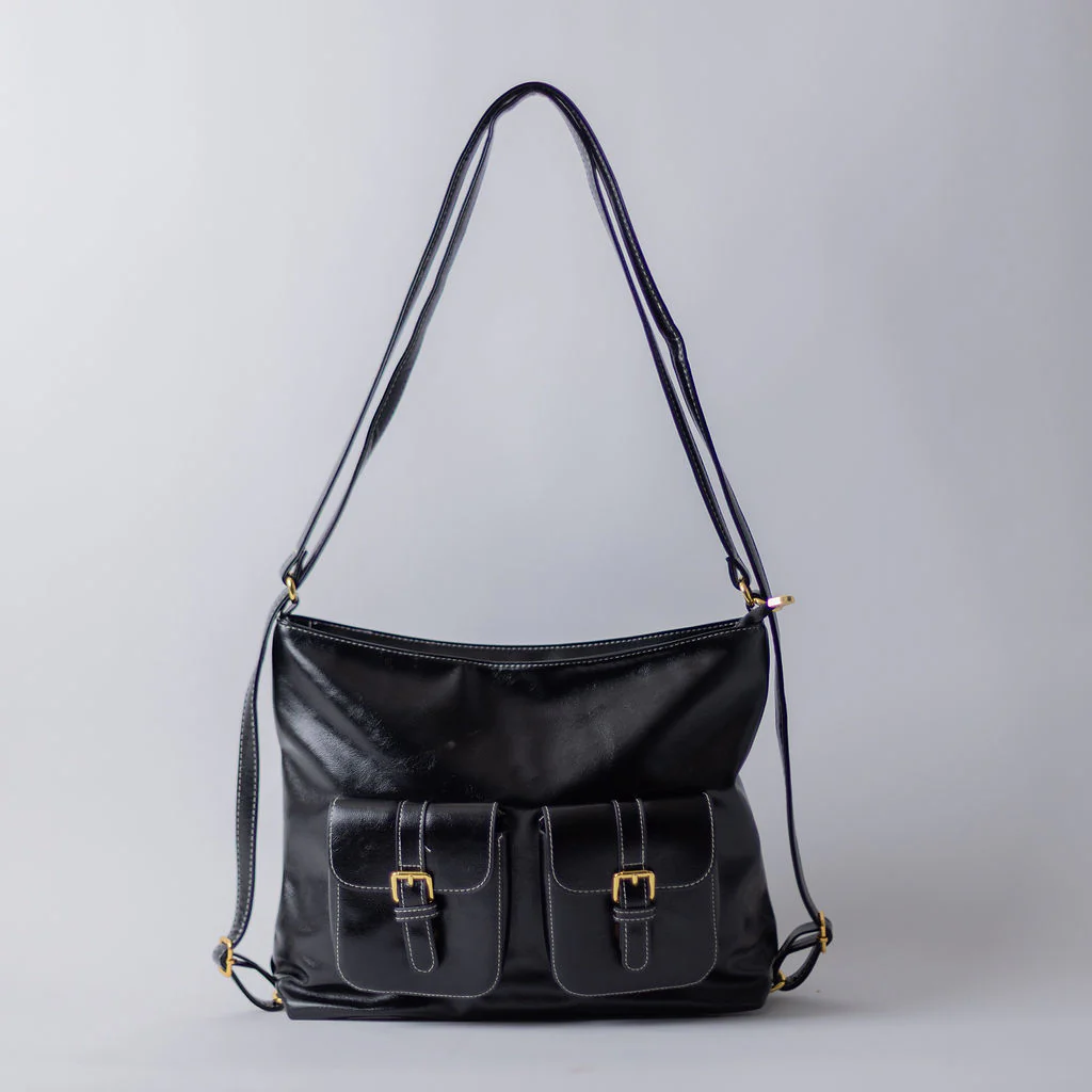 CONVERTABLE CONTRAST STITCH-BLACK - Image 5