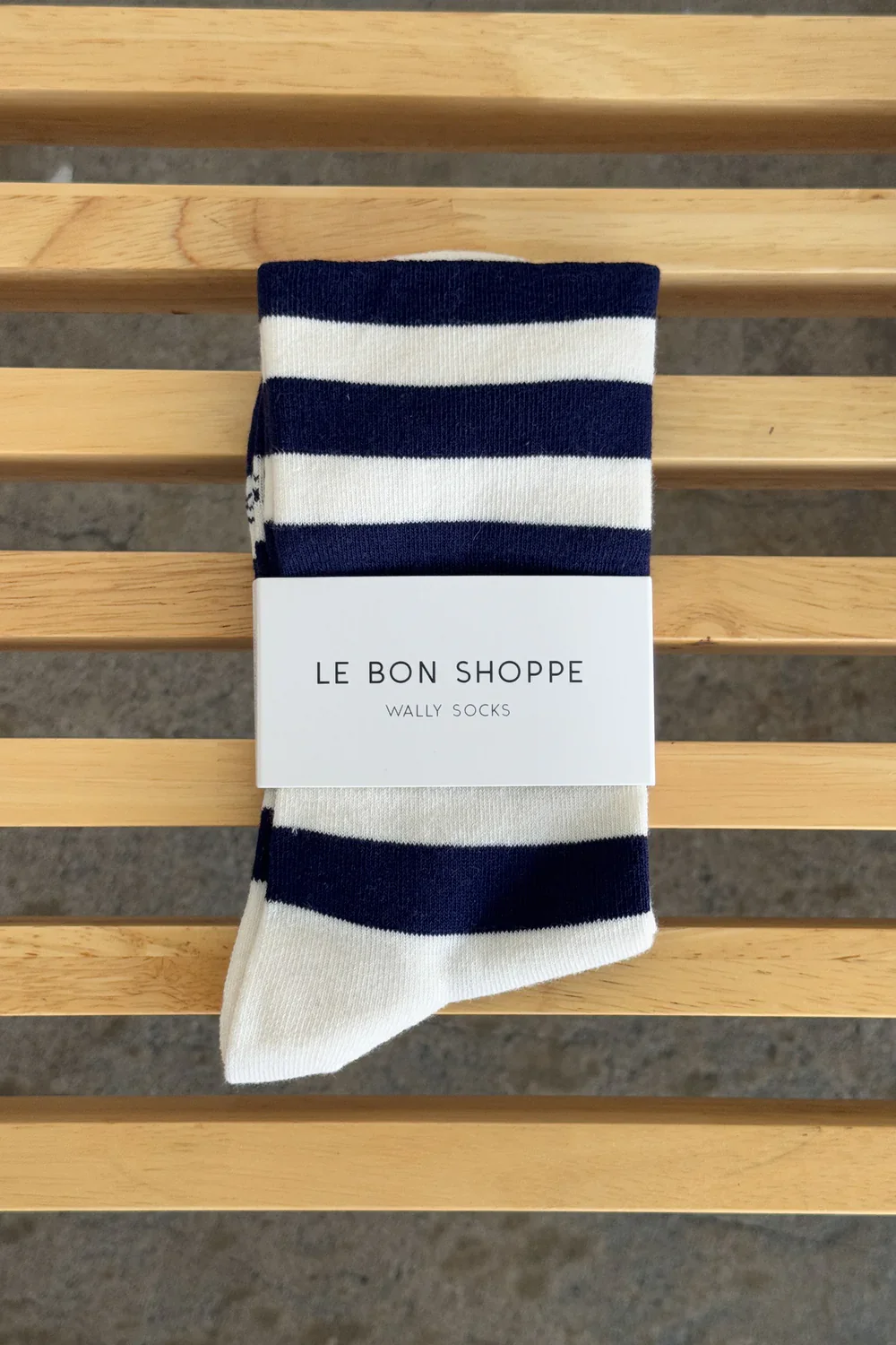 LE BON SHOPPE WALLY SOCKS WIDE NAVY - Image 3