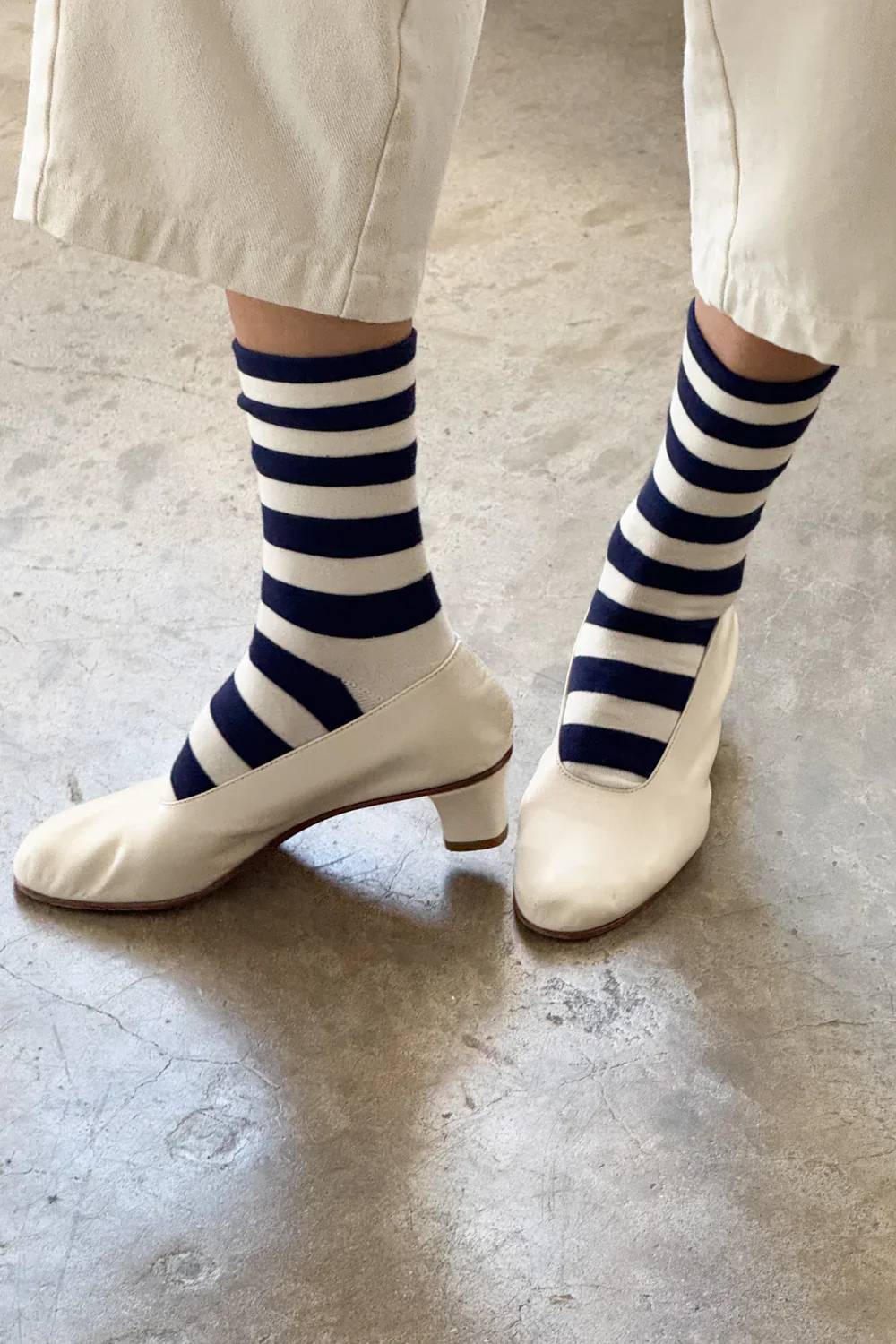 LE BON SHOPPE WALLY SOCKS WIDE NAVY - Image 4
