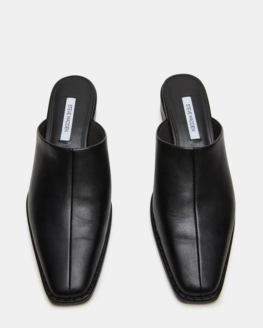 STEVE MADDEN DESSA WESTERN MULE -BLACK - Image 3