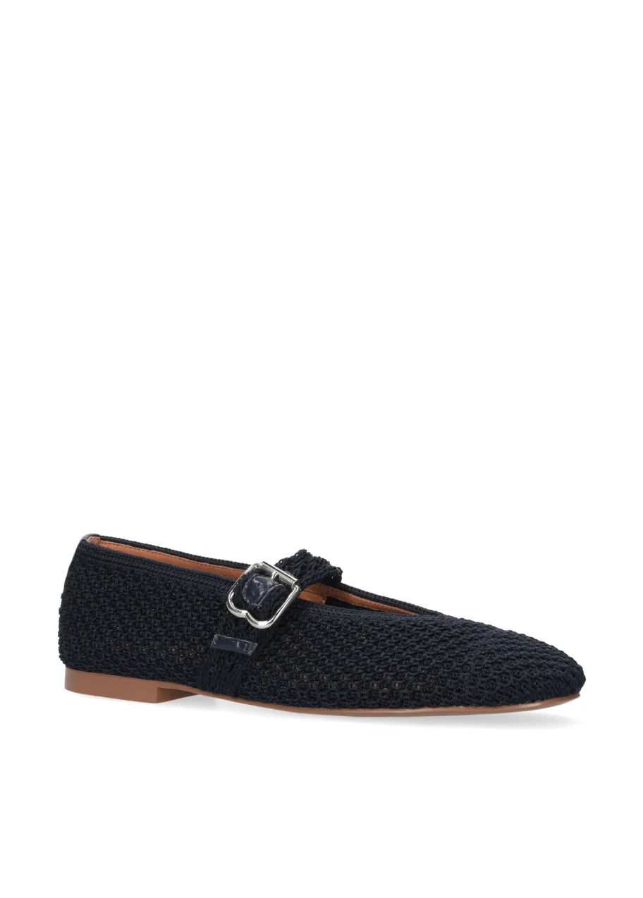 BIBI LOU ELANI WOVEN MARY JANES IN NAVY BLUE - Image 3