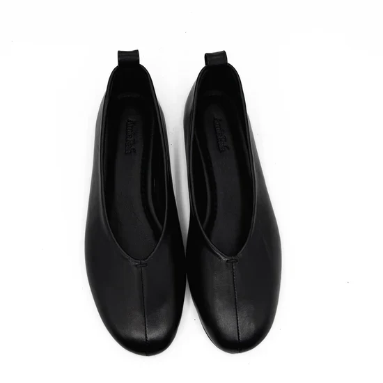 AMIE RAFA ERIKA FLAT BLACK LEATHER - Image 3