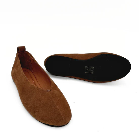 AMIE RAFA ERIKA FLAT BROWN SUEDE - Image 3
