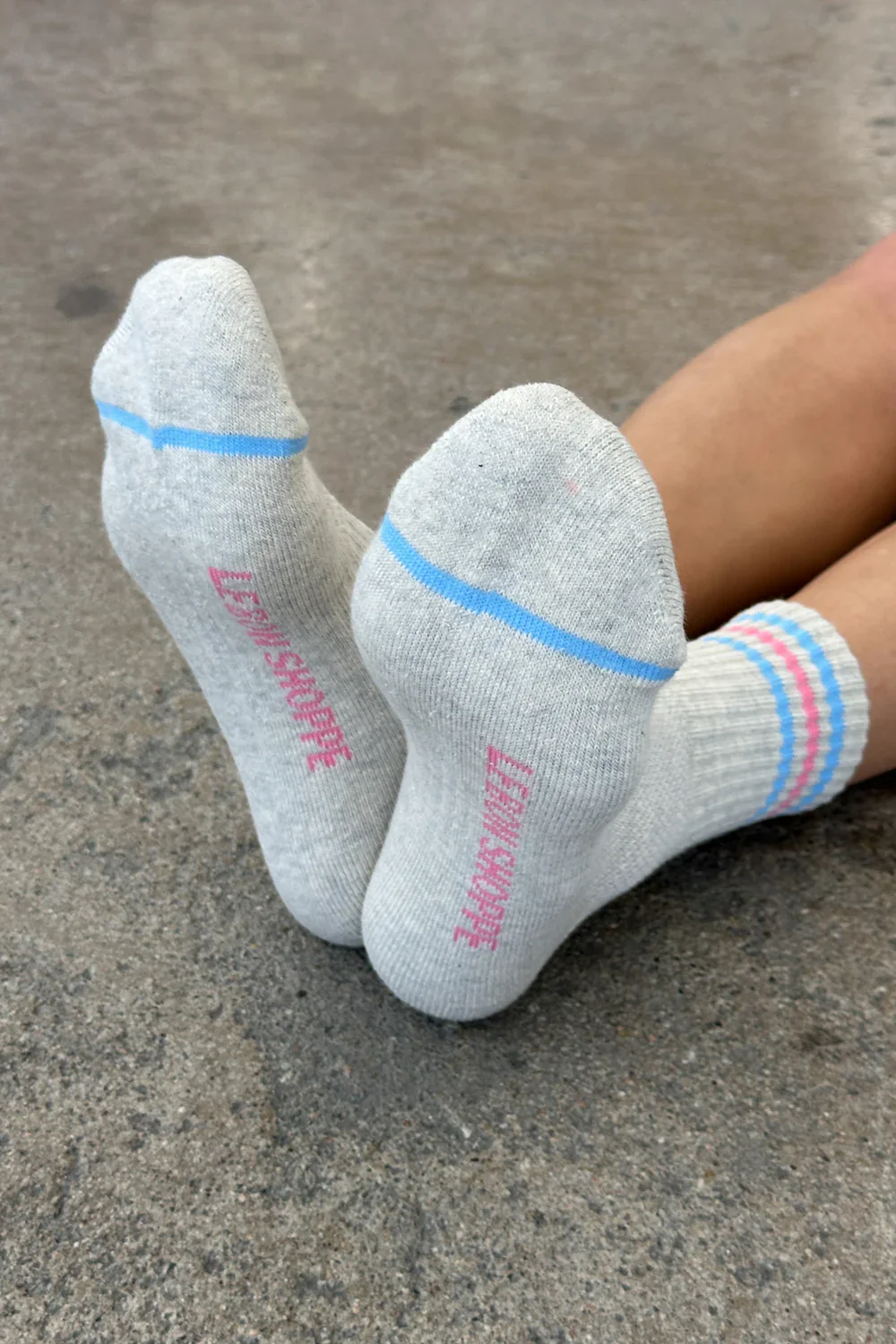 LE BON SHOPPE GIRLFRIEND SOCKS BRIGHT GREY - Image 3