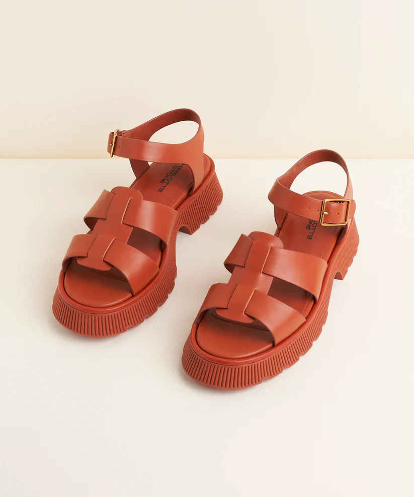 CHAROLETTE STONE HENNY SANDAL IN SIENNA - Image 4
