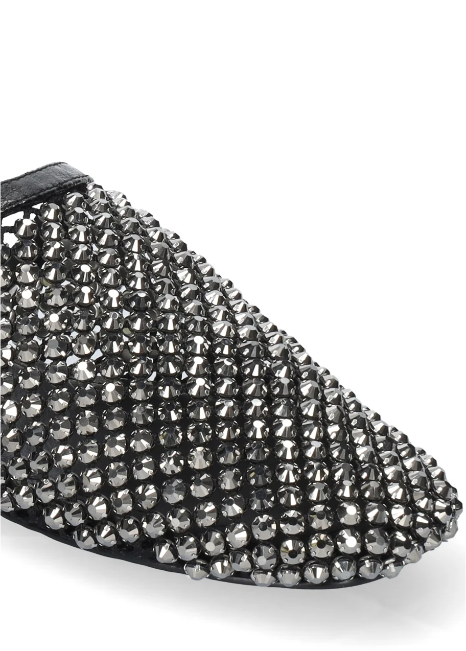 BIBI LOU JAY MULE-BLACK RHINESTONE - Image 4