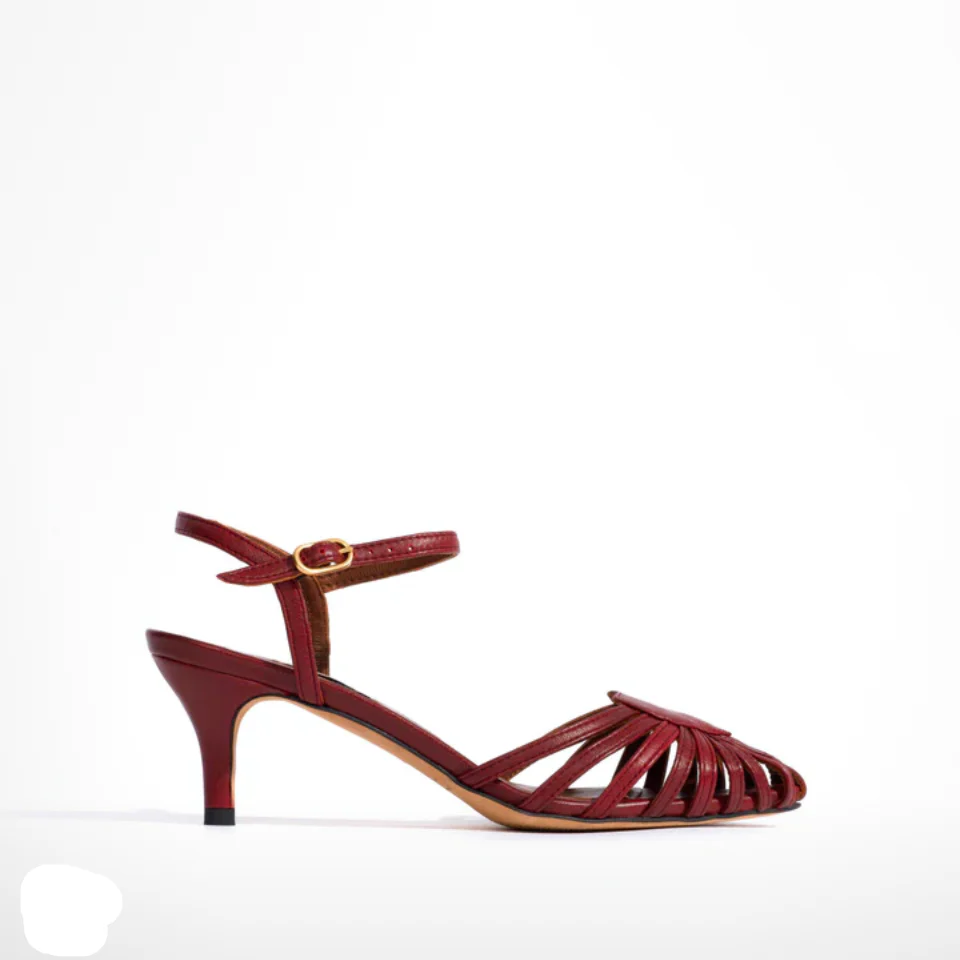 ANONYMOUS COPENHAGEN KEESHA 55 LIZARD BURGANDY LEATHER - Image 6