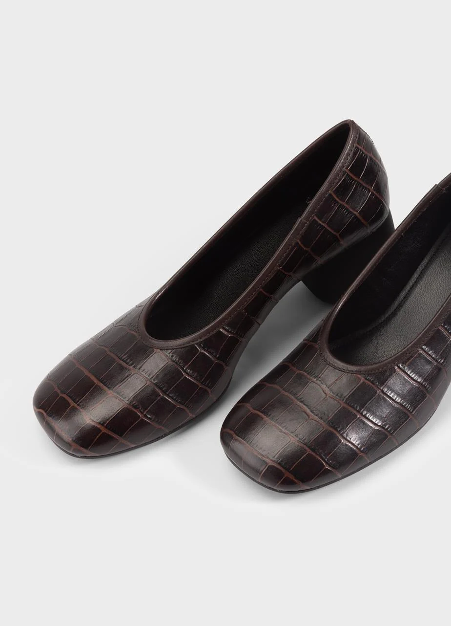 VAGABOND LIVIA PUMP-BROWN CROCO - Image 2