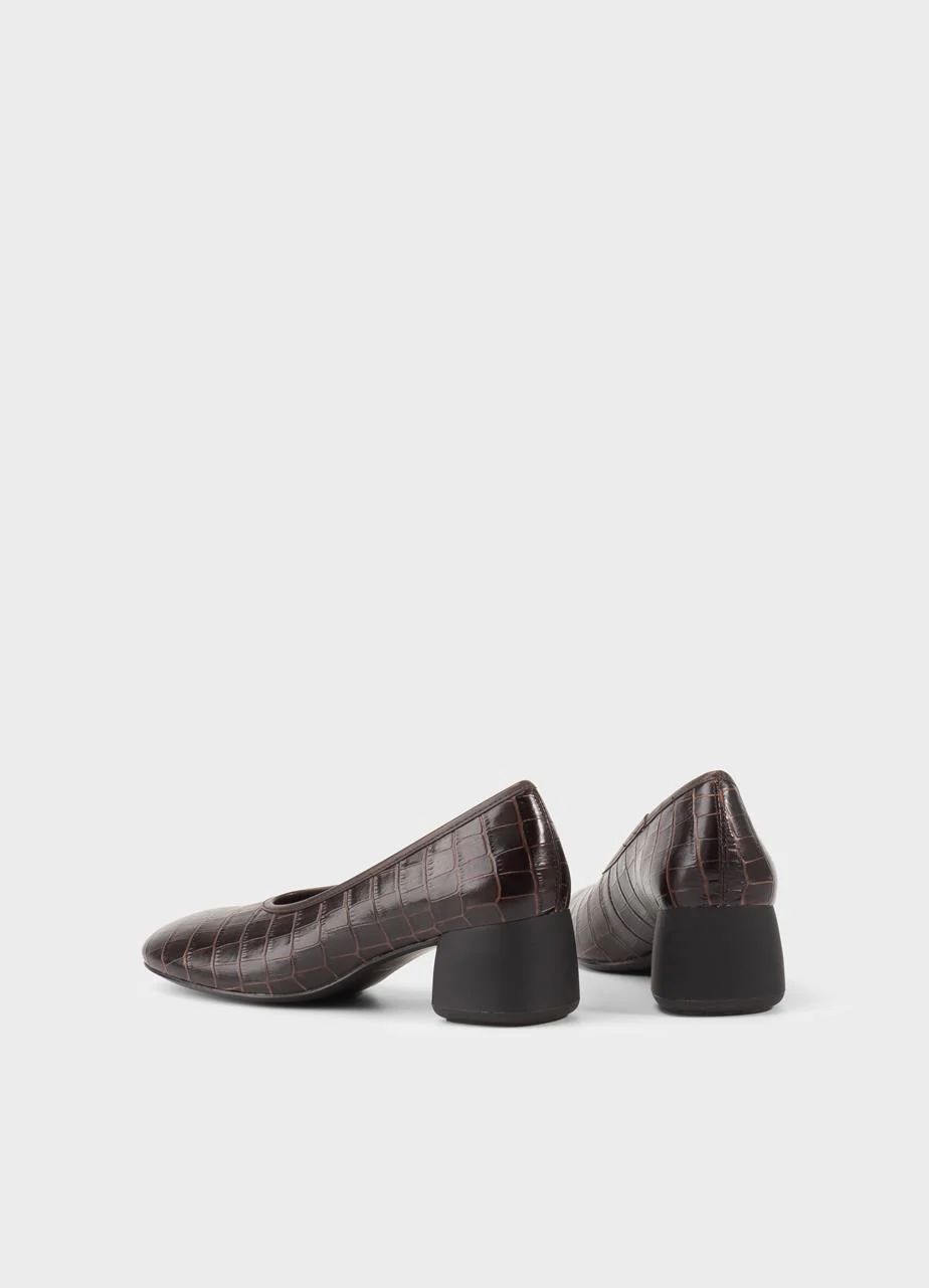 VAGABOND LIVIA PUMP-BROWN CROCO - Image 3