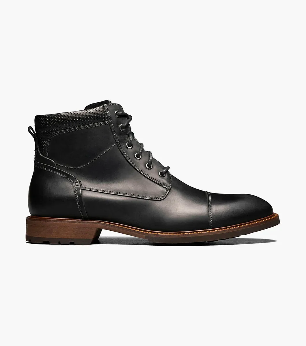 FLORSHEIM LODGE CAP TOE BOOT BLACK - Image 4