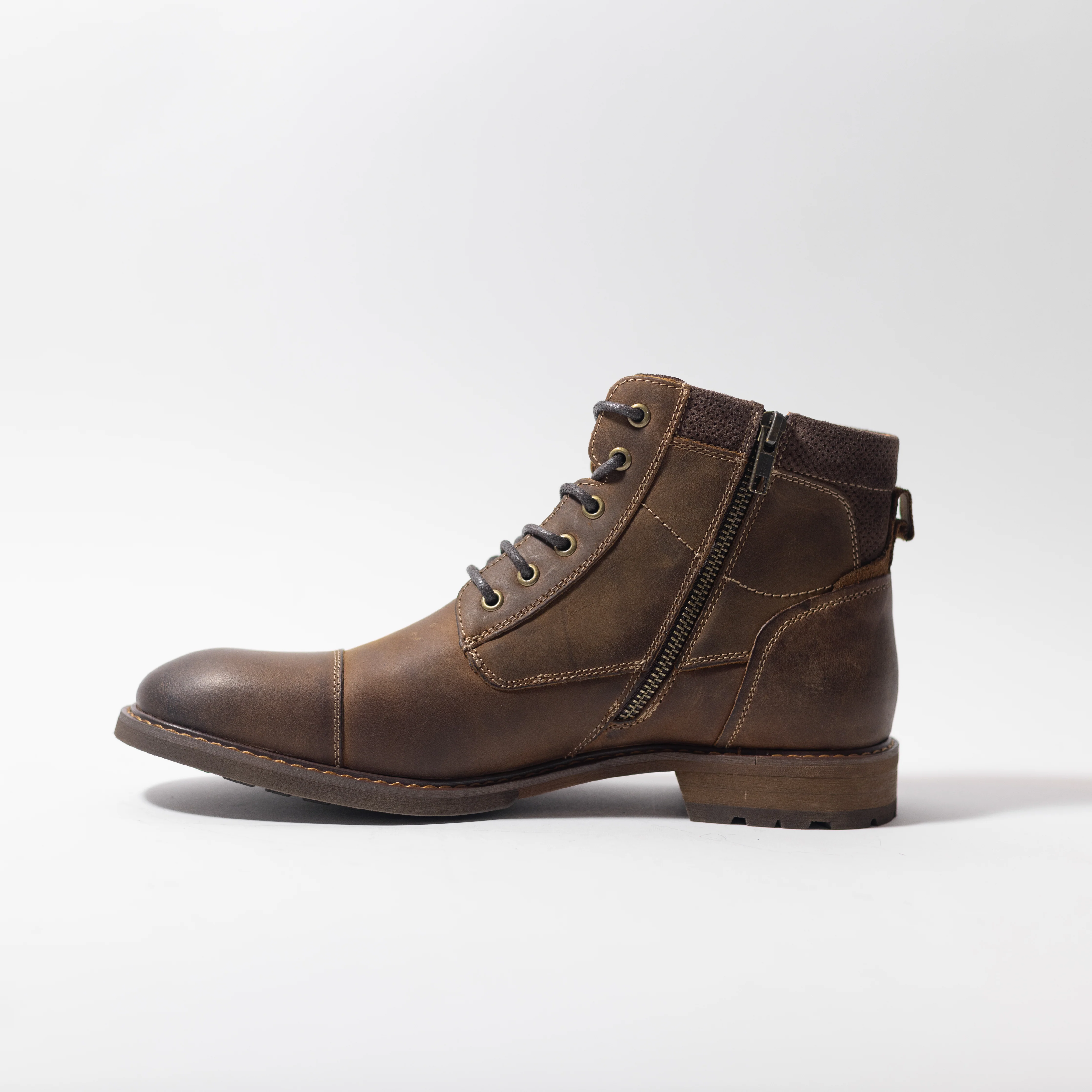 FLORSHEIM LODGE CAP TOE BOOT BROWN - Image 3