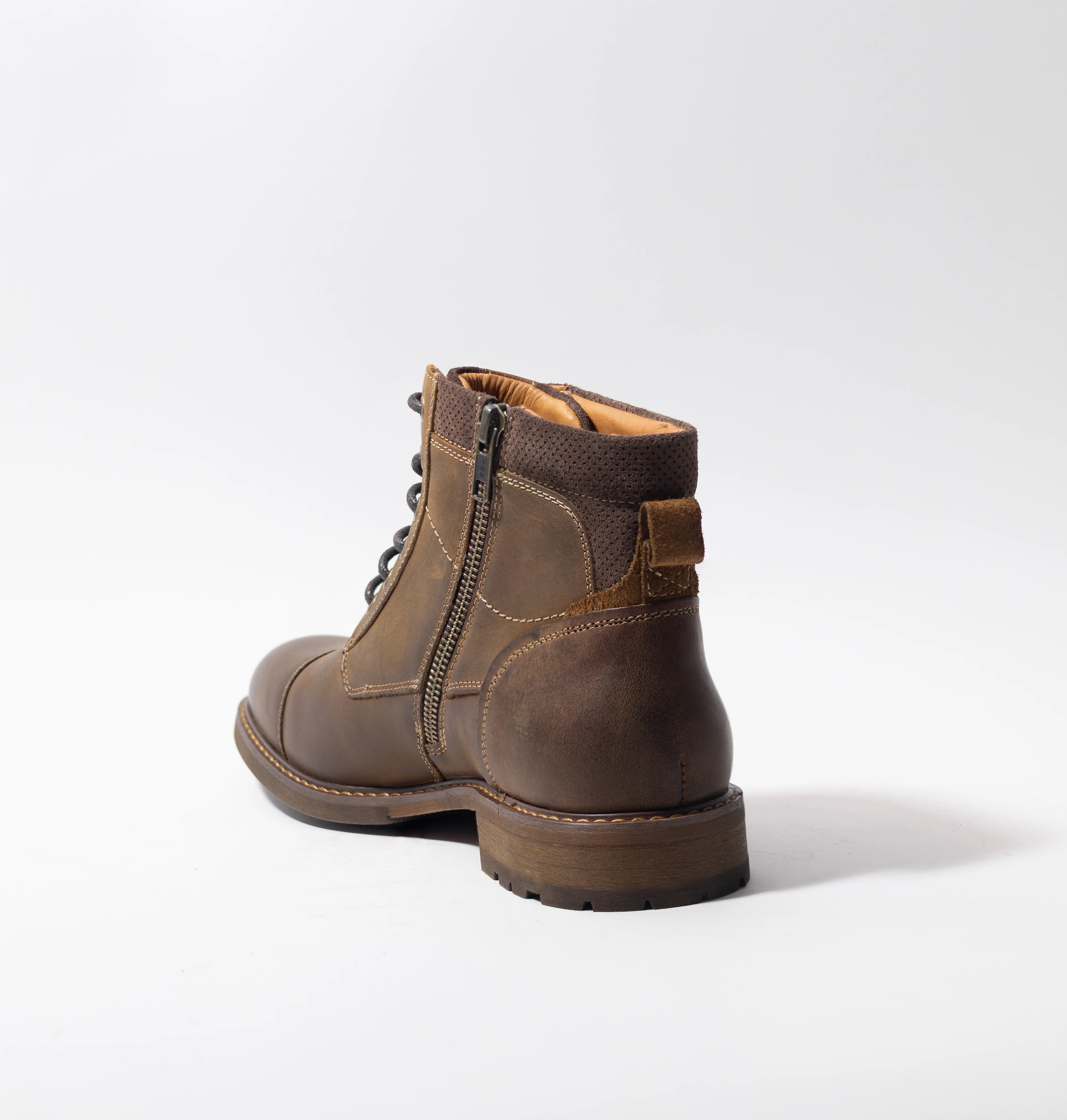 FLORSHEIM LODGE CAP TOE BOOT BROWN - Image 4