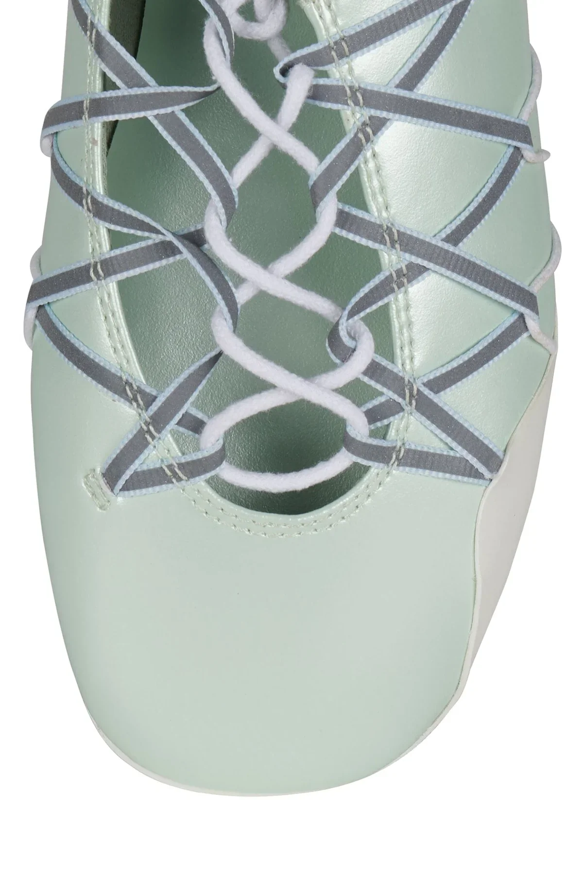 JEFFREY CAMPBELL M-V-P -LT GREEN LACE UP FLATS - Image 2
