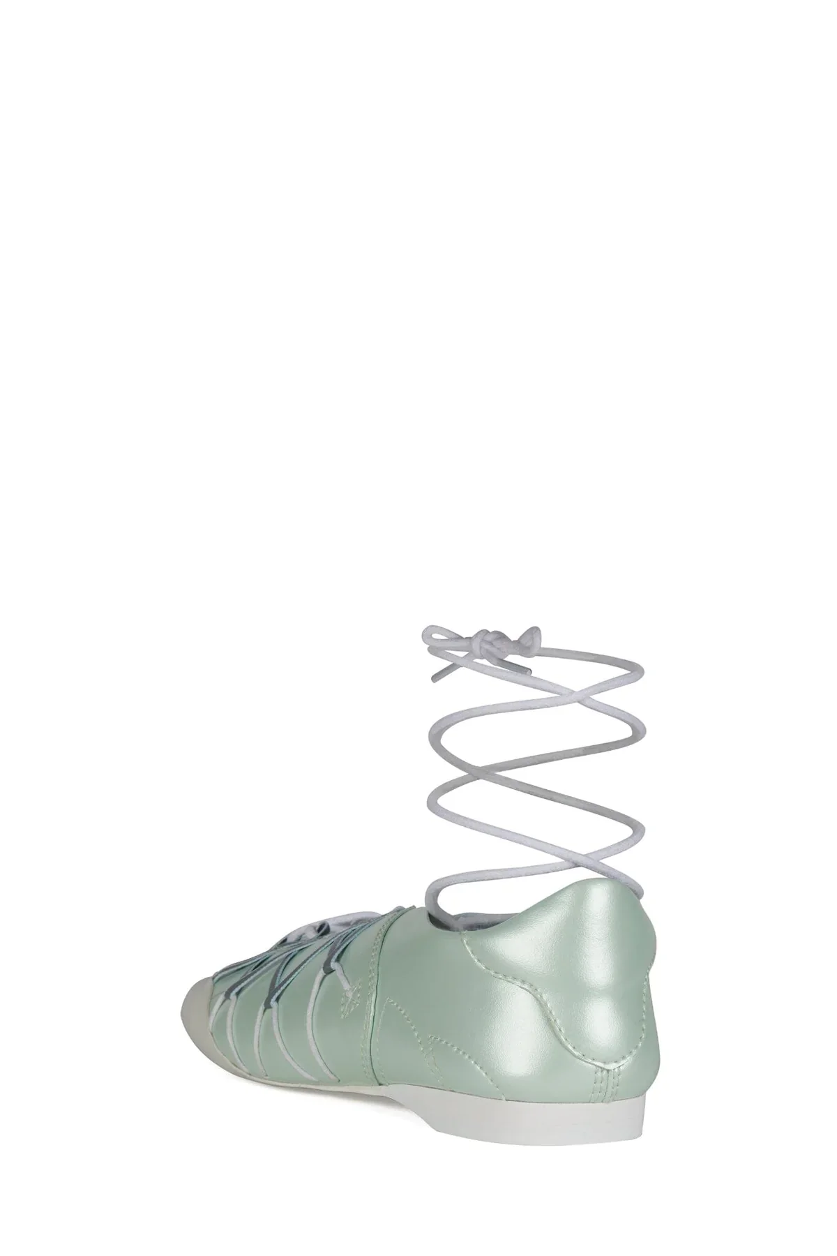 JEFFREY CAMPBELL M-V-P -LT GREEN LACE UP FLATS - Image 3