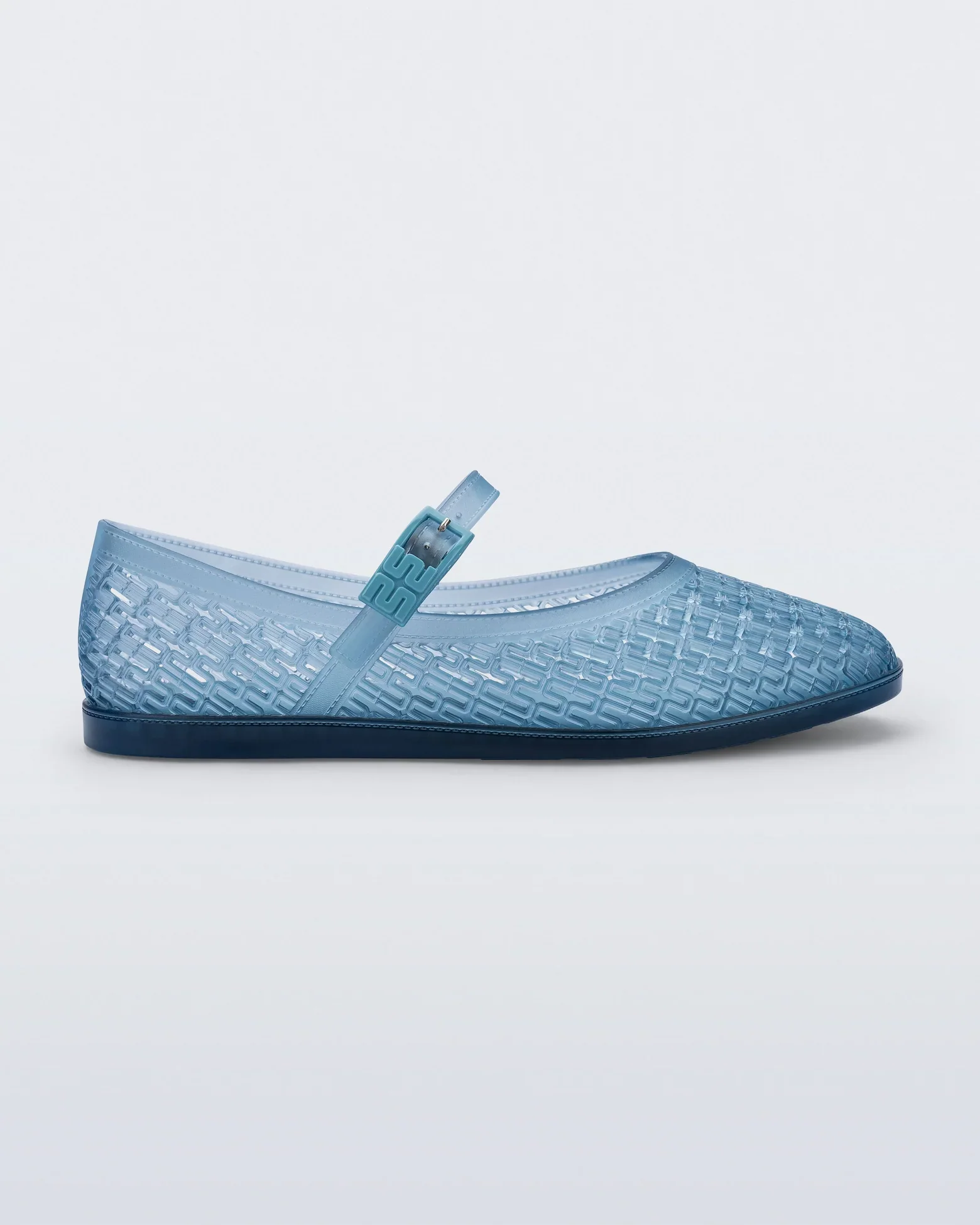 MELISSA HARPER FLATS IN TRANSPARENT BLUE - Image 3