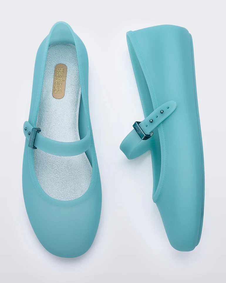 MELISSA SOFT BALLERINA FLATS IN MILKY BLUE - Image 2