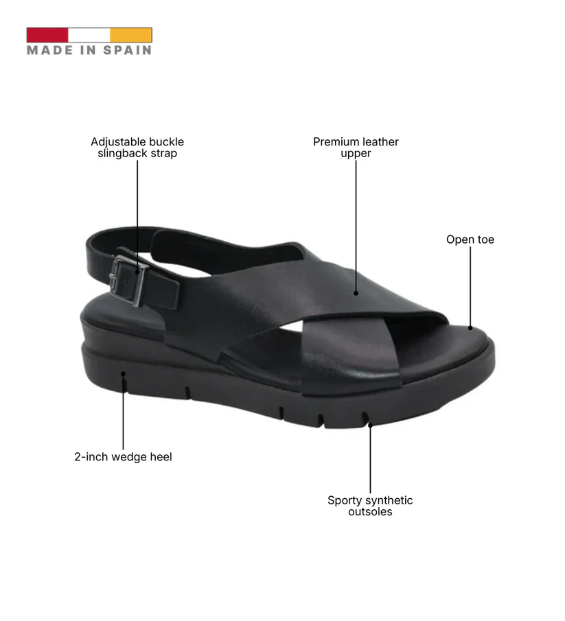 ERIC MICHAEL RAMONA CROSS SANDAL BLACK - Image 7