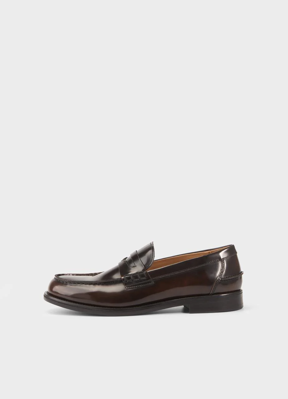 VAGABOND STEVEN LOAFER- BRANDY POLISHED LEATHER - Image 4