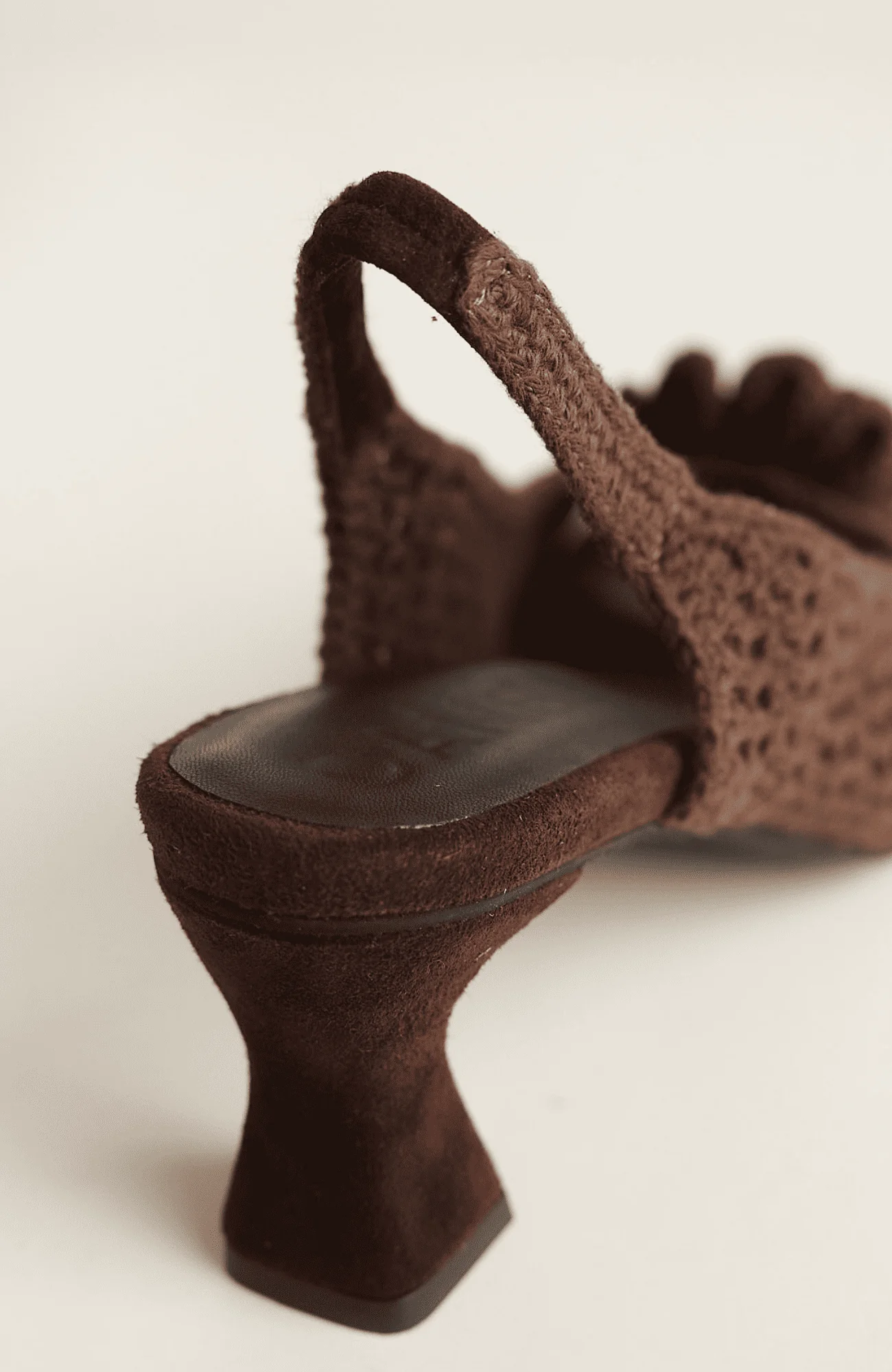 CANELLA TACOS TEJIDOS WOVEN HEELS BROWN - Image 3