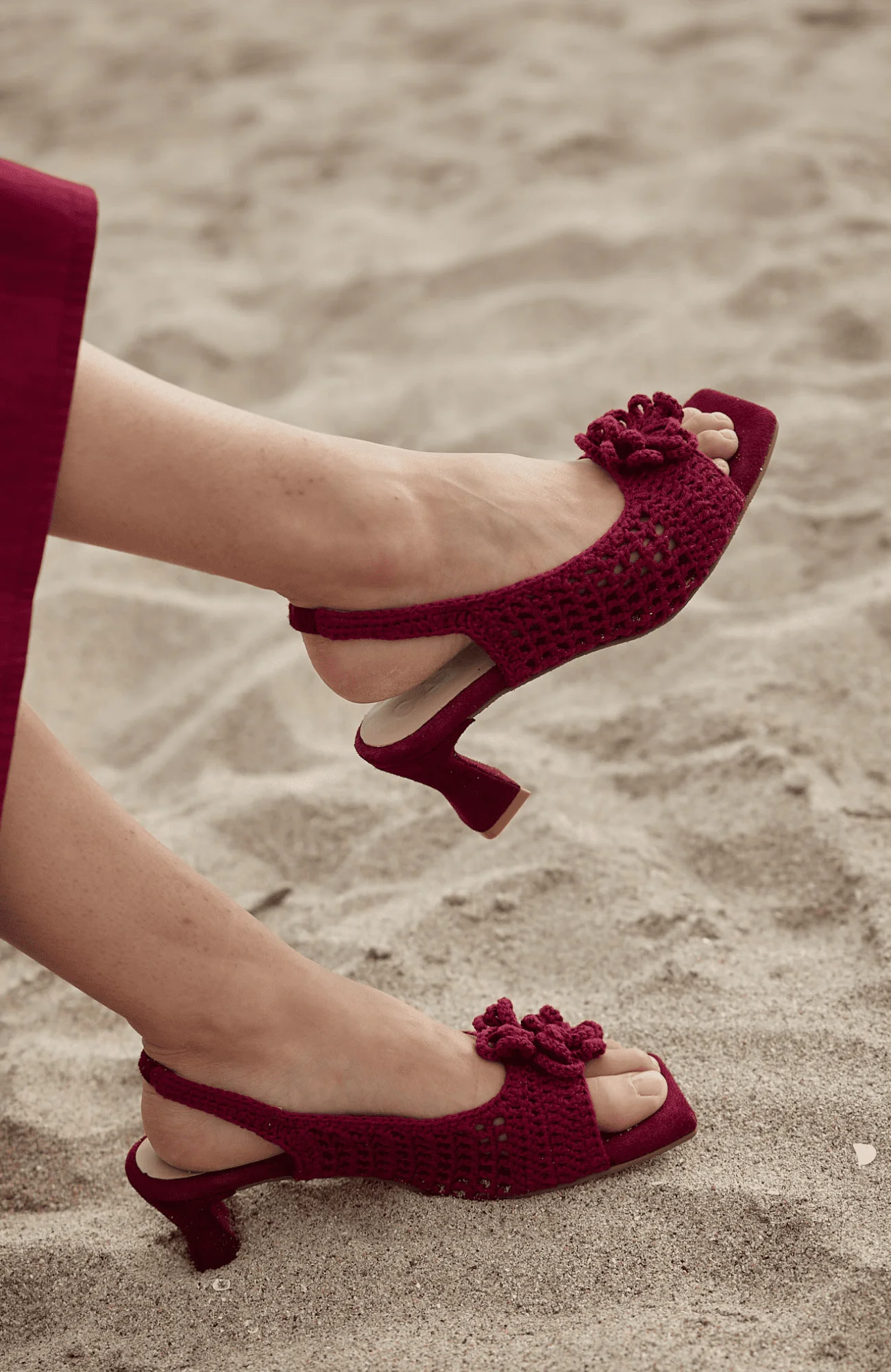 CANELLA TACOS TEJIDOS WOVEN HEELS WINE - Image 4