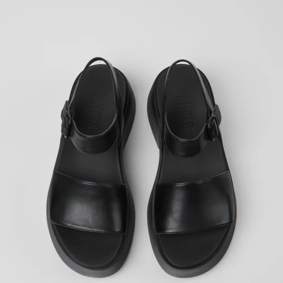 CAMPER TASHA FLATFORM SANDALS IN BLACK - Image 5