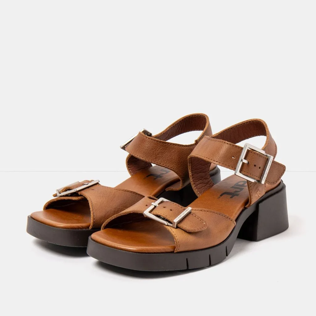 ART VARSOVIA-BROWN BUCKLE SANDALS - Image 5